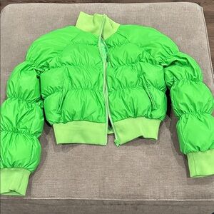 Vibrant Green Bomber Jacket